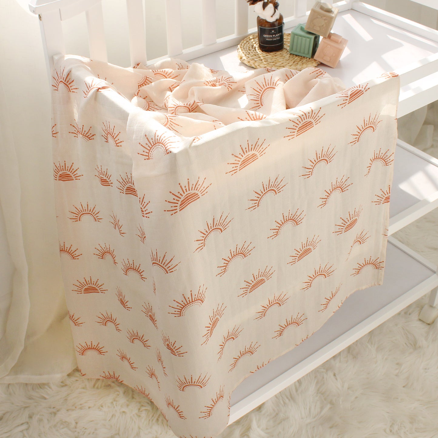 Organic Bamboo Cotton Muslin  Wrap